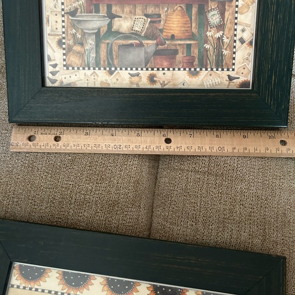 Debbie Mumm Vintage Farmhouse Country Birdhouses Framed Wall Hanging Pictures - Picture 14 of 14